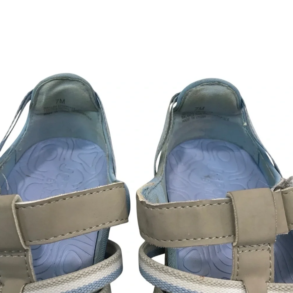 JSport by Jambu 7M Marley Slip one Sneakers Flats Blue Gray Mesh